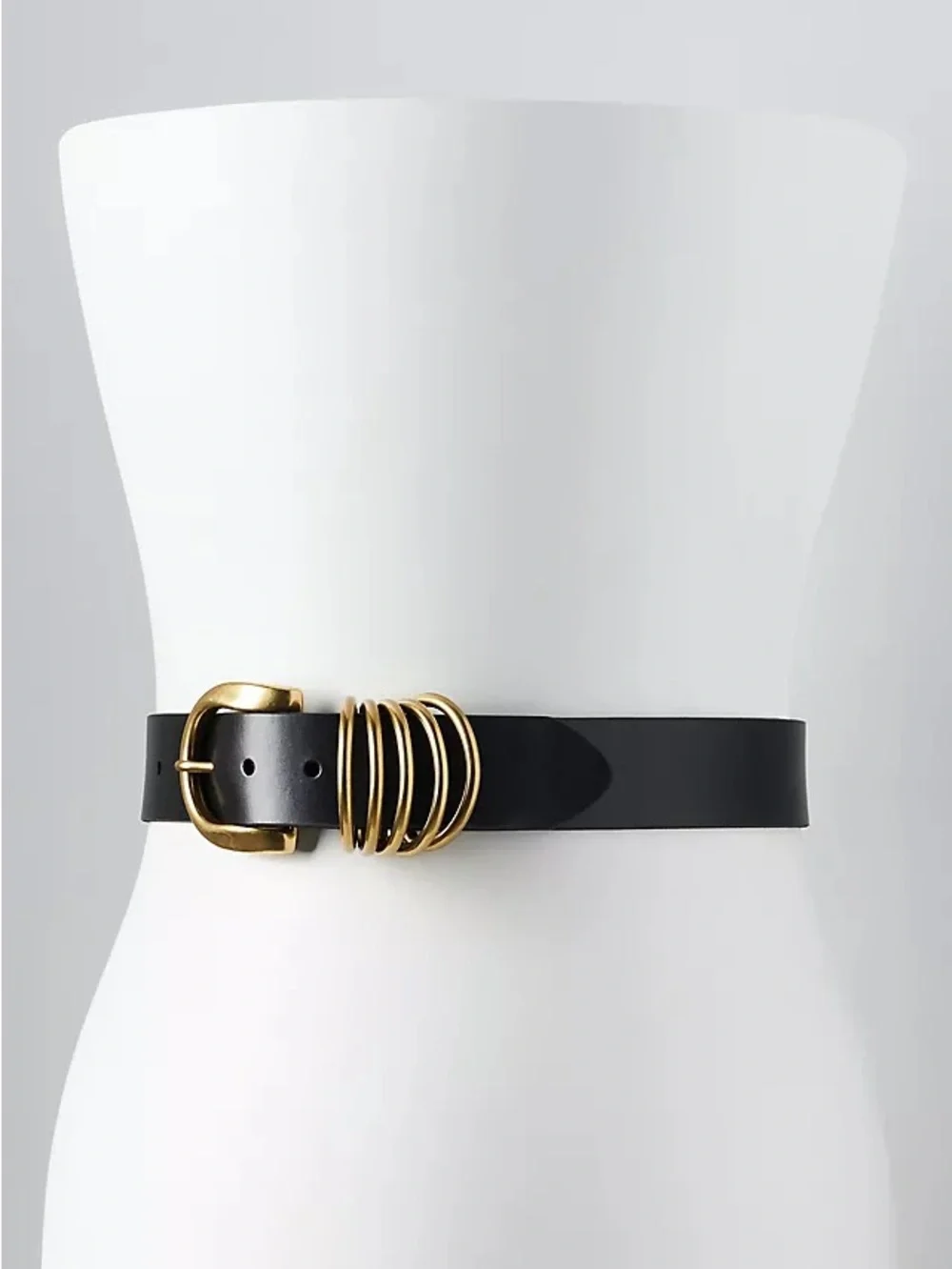 Anthropologie Multi Keeper Belt Black/Gold XS